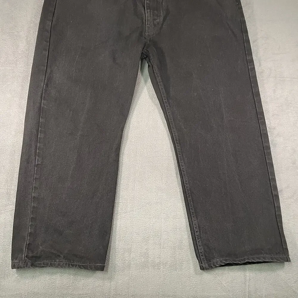 Levi’s 505 Jeans Black Men’s 44x30 Straight Leg Classic Denim